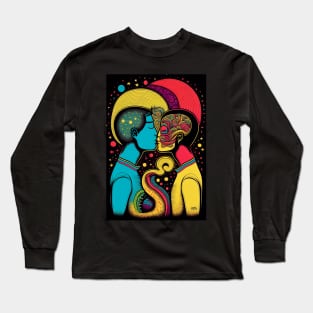 Two men kissing Long Sleeve T-Shirt